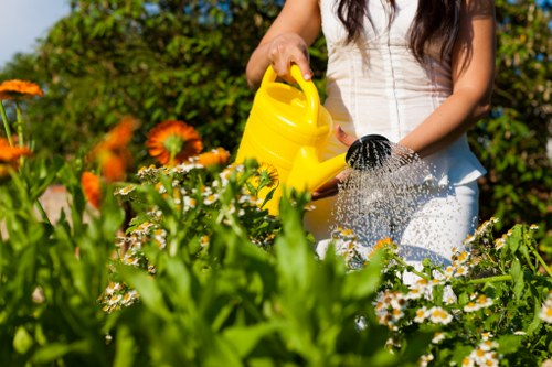 Protective gardening equipment and maintenance tools arranged securely